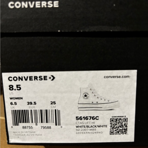 Converse Chuck Taylor All Star Platform Clean Leather High Top - Picture 8 of 8